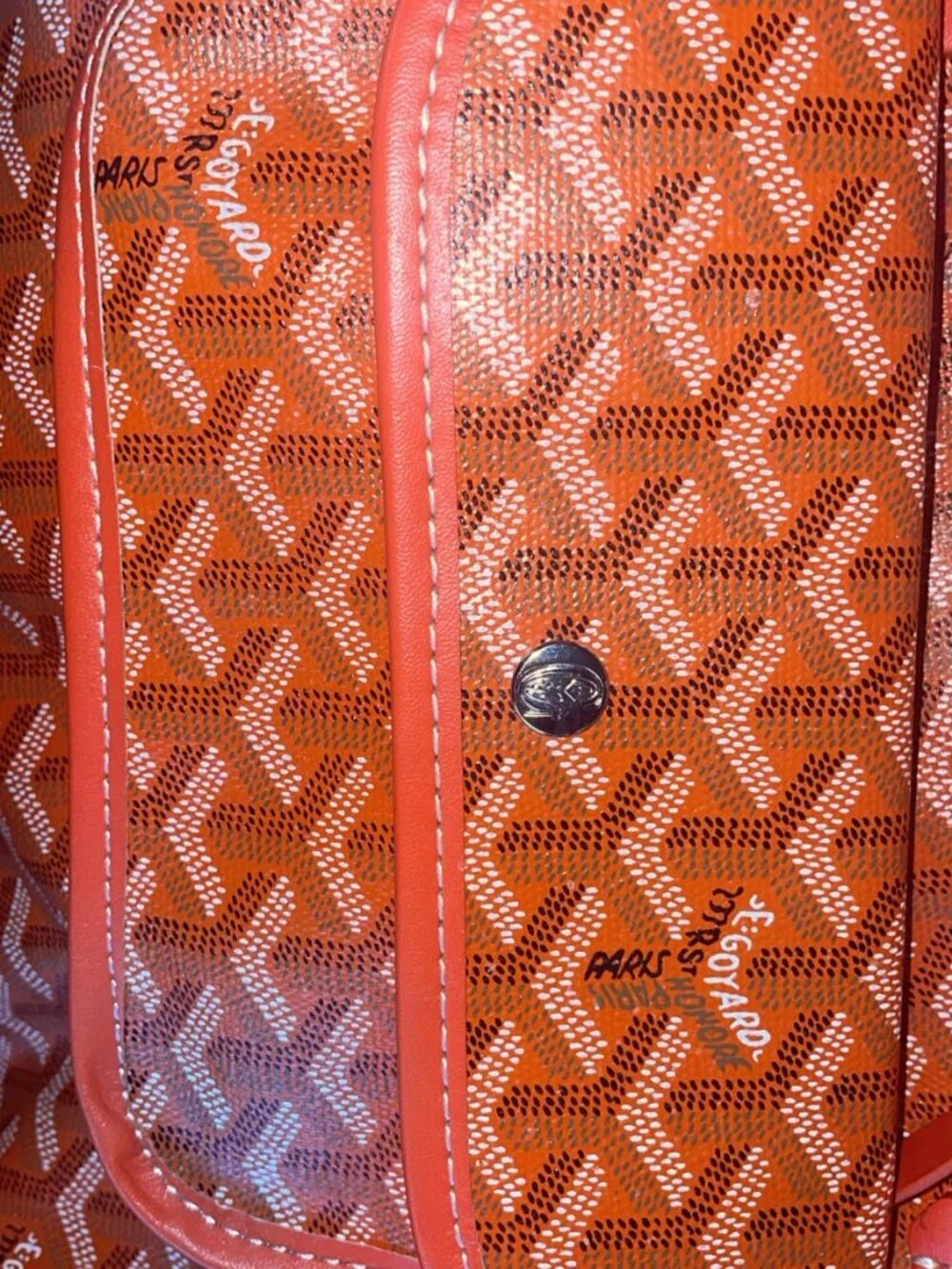 Goyard Goyardine Saint Louis Orange Tote Like New